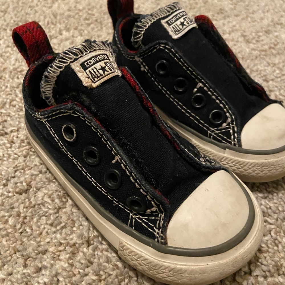 Black Converse sneakers for toddler